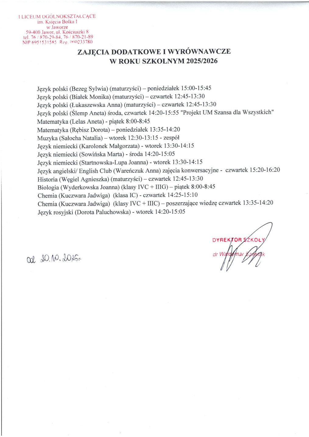 zajęcia dodatkowe 20